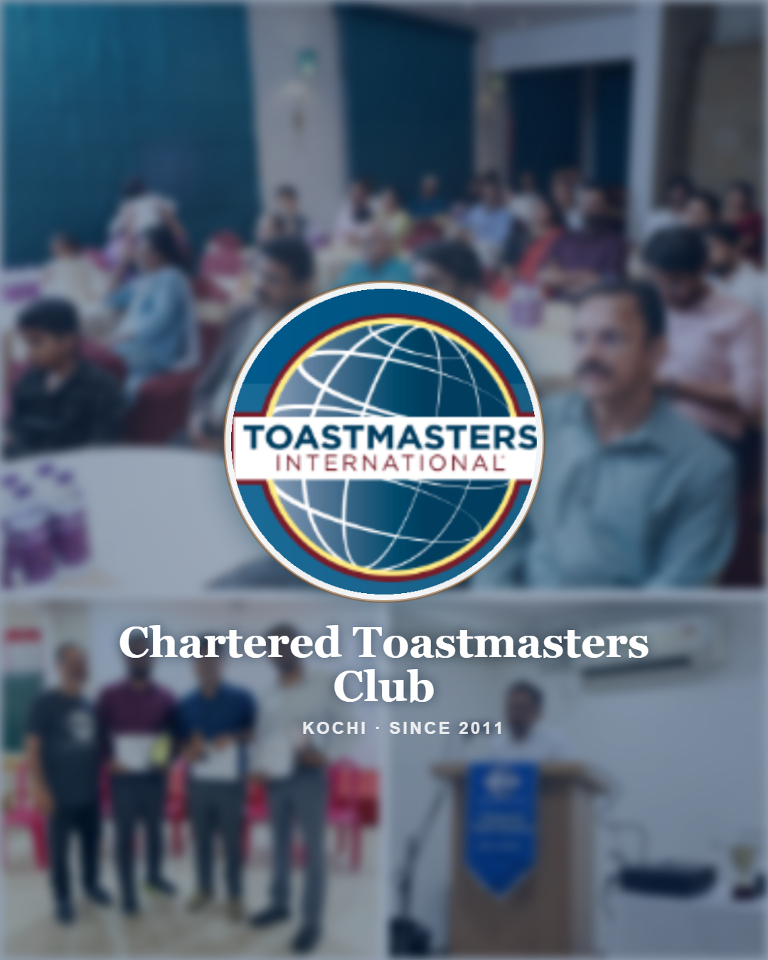 Members at a Friday meeting of Chartered Toastmasters Club, Kochi